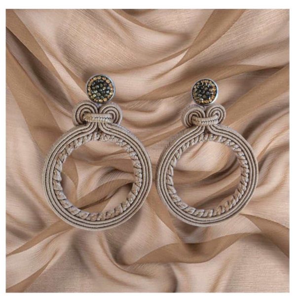 Στρογγυλά σκουλαρίκια soutache (σουτάζ) - Make it on your own! - Επιλέξτε χρώμα!