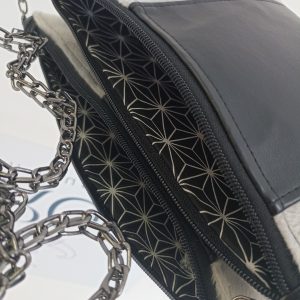 Χειροποίητη τσάντα φάκελος με γουνάκι