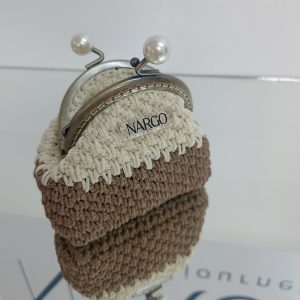 Alternative view of Πλεκτό vintage πορτοφόλι με πέρλες