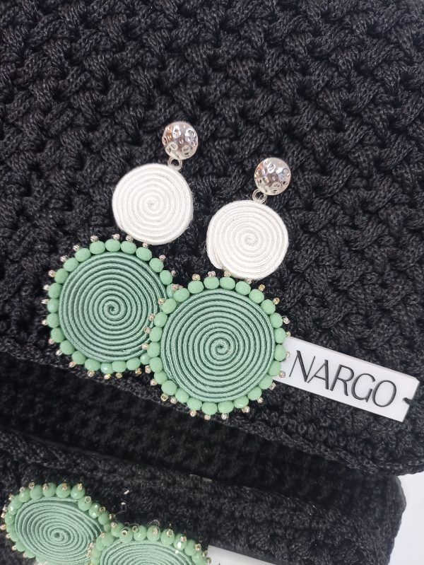Soutache σκουλαρίκια ασύμμετρων κύκλων - Make it on your own! - Επιλέξτε χρώμα!