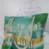 Γυναικεία υφασμάτινη τσάντα θαλάσσης BAG TO BAG σε βεραμάν και πράσινες αποχρώσεις