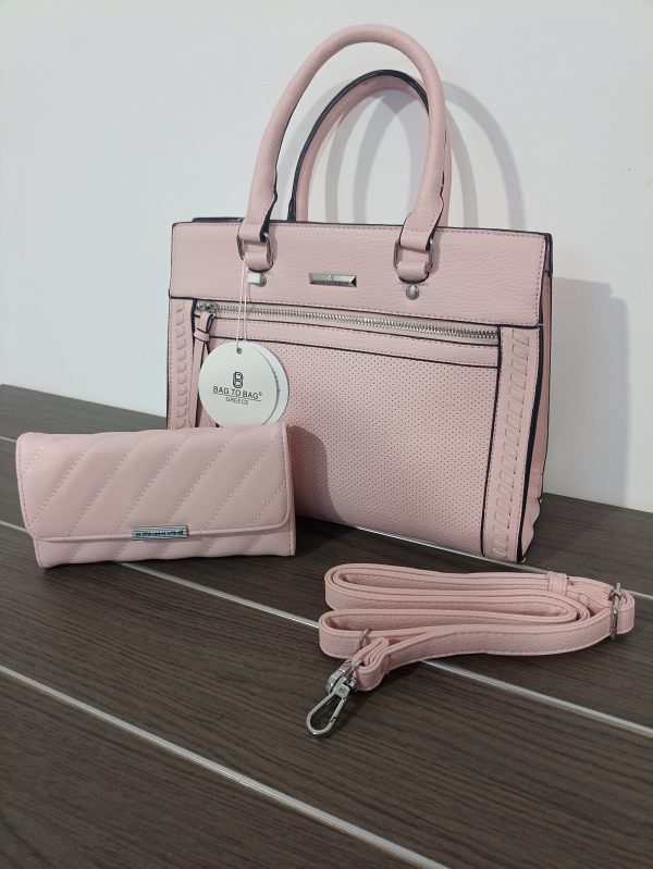 Γυναικεία ροζ τσάντα tote BAG TO BAG + ΔΩΡΟ ένα ροζ πορτοφόλι!!!