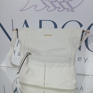 Γυναικεία λευκή τσάντα ώμου BAG TO BAG