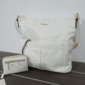 Γυναικεία λευκή τσάντα ώμου BAG TO BAG + ΔΩΡΟ ένα λευκό πορτοφόλι!!!