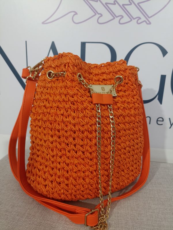 Γυναικεία ψάθινη τσάντα πουγκί BAG TO BAG