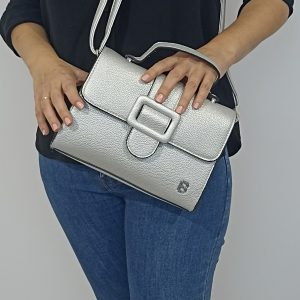 Alternative view of Γυναικεία ασημί τσάντα - BAG TO BAG + ΔΩΡΟ πορτοφόλι