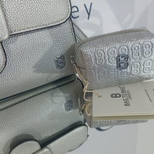 Γυναικεία ασημί τσάντα - BAG TO BAG + ΔΩΡΟ πορτοφόλι