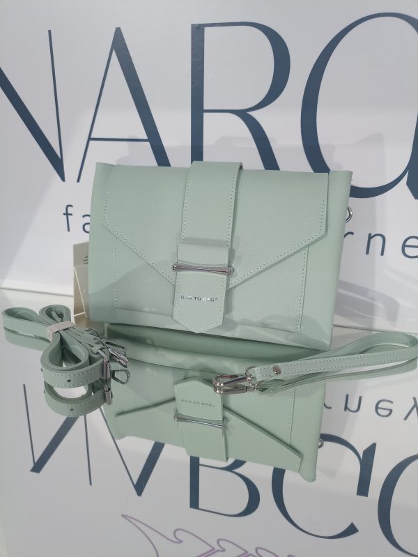Γυναικεία τσάντα  καρπού ,ώμου / χιαστί  BAG TO BAG σε βεραμάν απόχρωση.