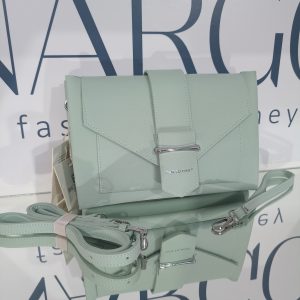 Γυναικεία καλοκαιρινή τσάντα ώμου / χιαστί / καρπού BAG TO BAG σε φυστικί απόχρωση.