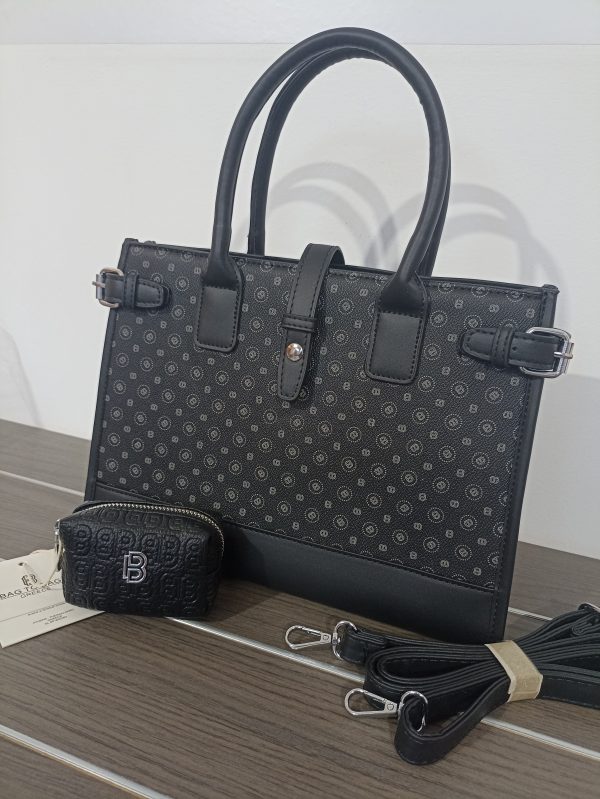 Γυναικεία μαύρη τσάντα tote BAG TO BAG + ΔΩΡΟ ένα μαύρο πορτοφολάκι!!!