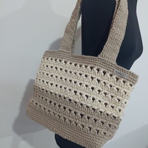 Χειροποίητη πλεκτή καλοκαιρινή τσάντα ώμου