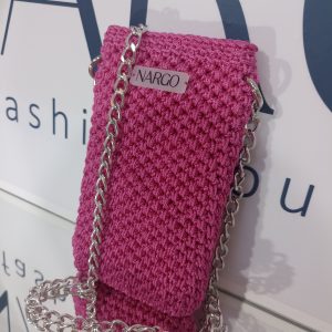 Πλεκτό παιδικό-εφηβικό τσαντάκι / θήκη κινητού