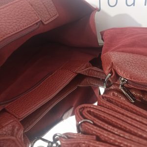 Γυναικεία τσάντα ώμου / χειρός / χιαστί BAG TO BAG σε μπορντό απόχρωση