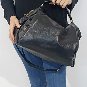 Alternative view of Γυναικεία μαύρη τσάντα ώμου / χειρός + ΔΩΡΟ πορτοφόλι