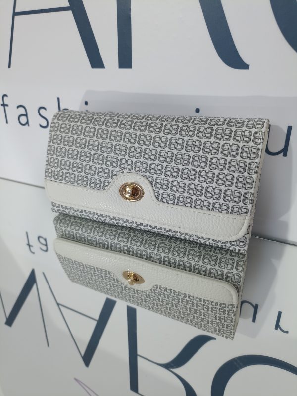 Γυναικείο πορτοφόλι BAG TO BAG / Λευκό-γκρι