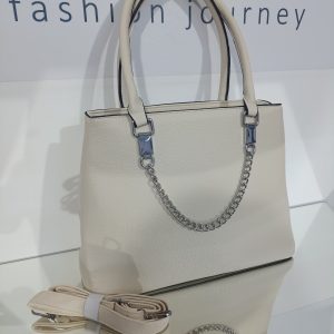 Γυναικεία τσάντα ώμου/χειρός σε μπεζ ανοιχτό