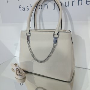 Γυναικεία τσάντα ώμου/χειρός σε μπεζ ανοιχτό