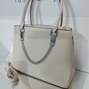 Γυναικεία τσάντα ώμου/χειρός σε μπεζ ανοιχτό