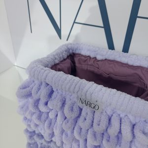 Alternative view of Πλεκτή puffy τσάντα χειρός – Μωβ λιλά