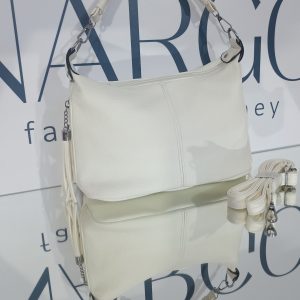 Alternative view of Γυναικεία λευκή τσάντα ώμου / χειρός / χιαστί