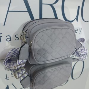 Γυναικεία μωβ τσάντα χιαστί με ιμάντα 