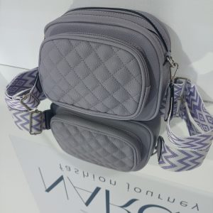 Γυναικεία μωβ τσάντα χιαστί με ιμάντα 