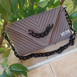 Πλεκτή τσάντα ώμου φάκελος - Make it on your own! - Επιλέξτε χρώμα!