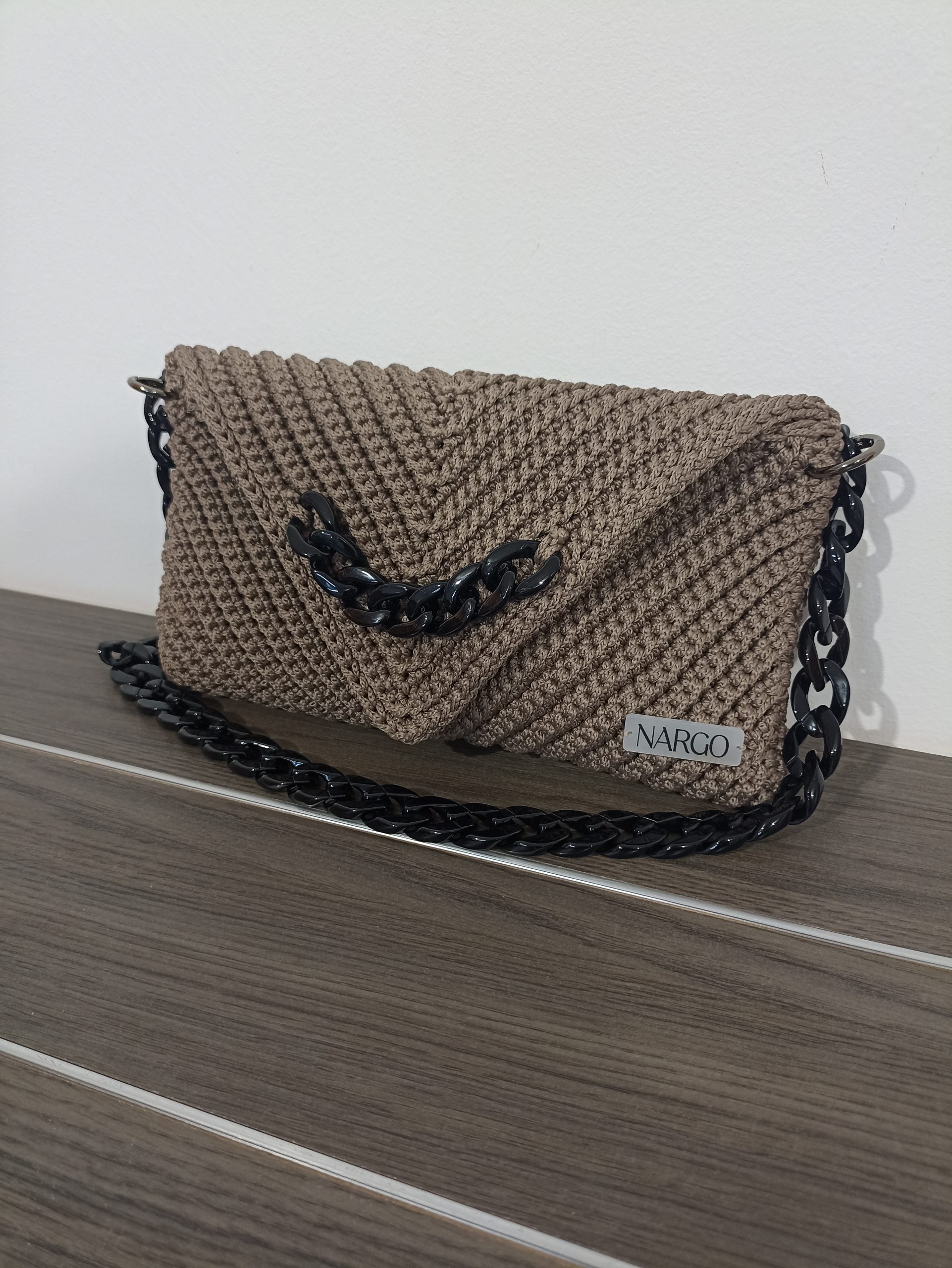 Πλεκτή τσάντα ώμου φάκελος - Make it on your own! - Επιλέξτε χρώμα! - Image 2