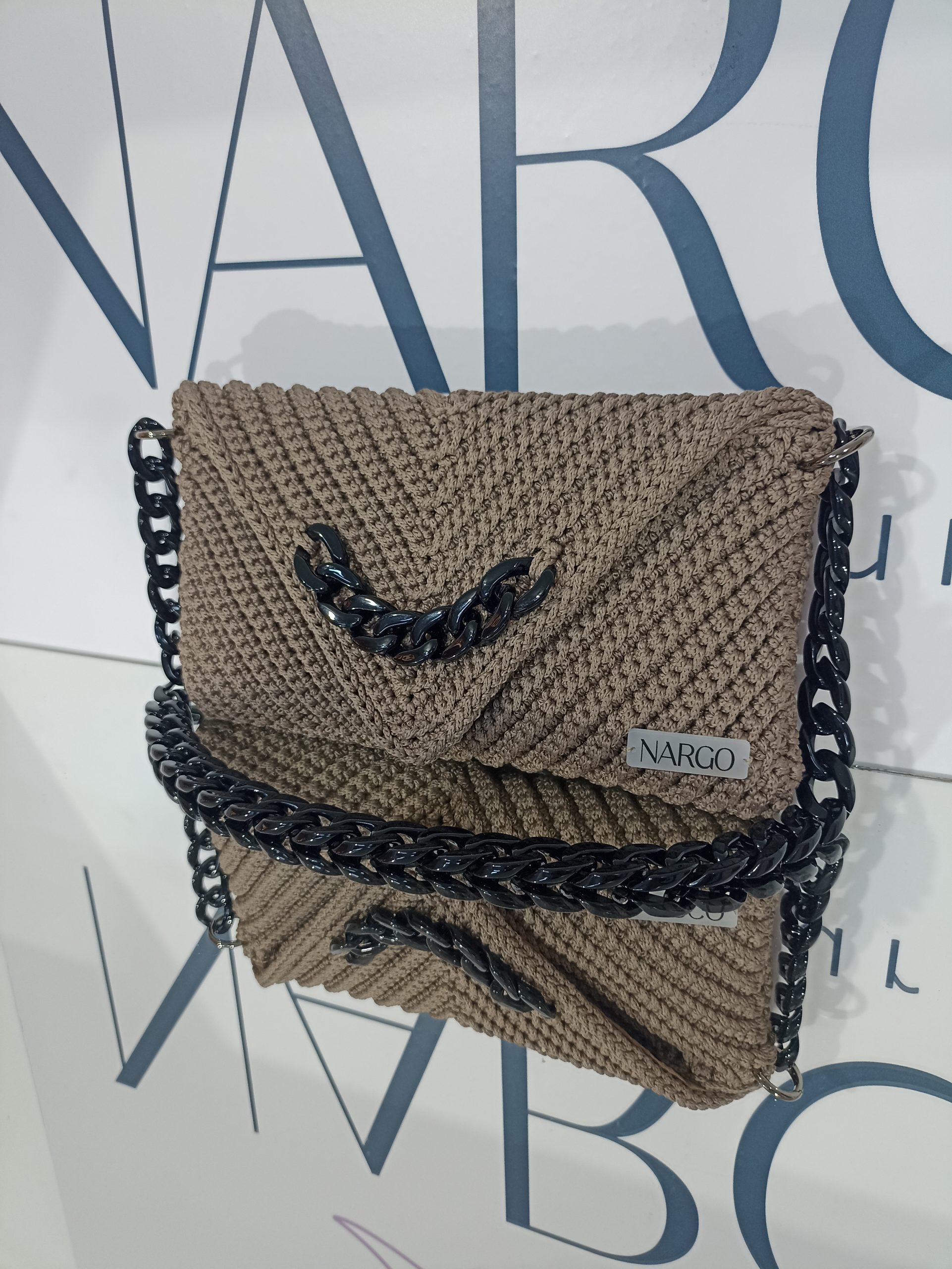 Πλεκτή τσάντα ώμου φάκελος - Make it on your own! - Επιλέξτε χρώμα! - Image 5