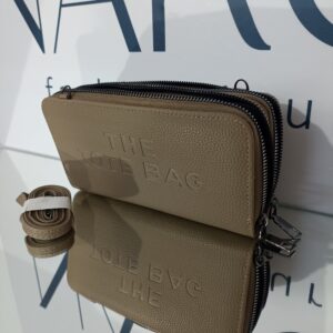 Γυναικείο καφέ πορτοφόλι δύο θέσεων