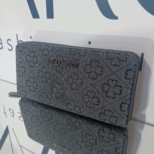 Γυναικείο υφασμάτινο γκρι πορτοφόλι με φερμουάρ