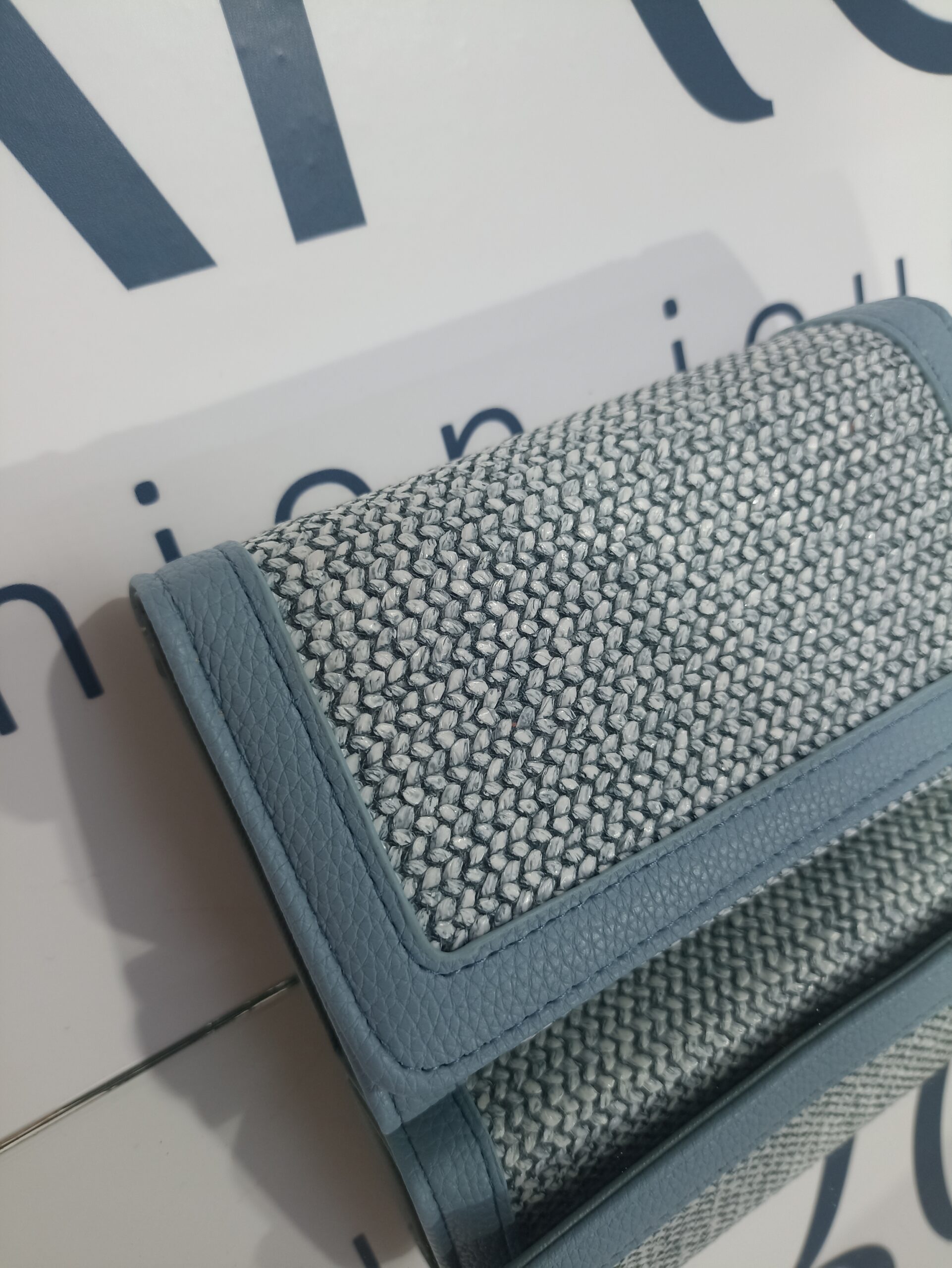 Γυναικείο ψάθινο πορτοφόλι - Γαλάζιο - Image 6