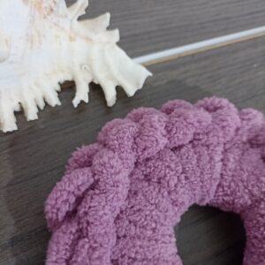 Scrunchie - Λαστιχάκι μαλλιών puffy σε μωβ απόχρωση (dusty purple)