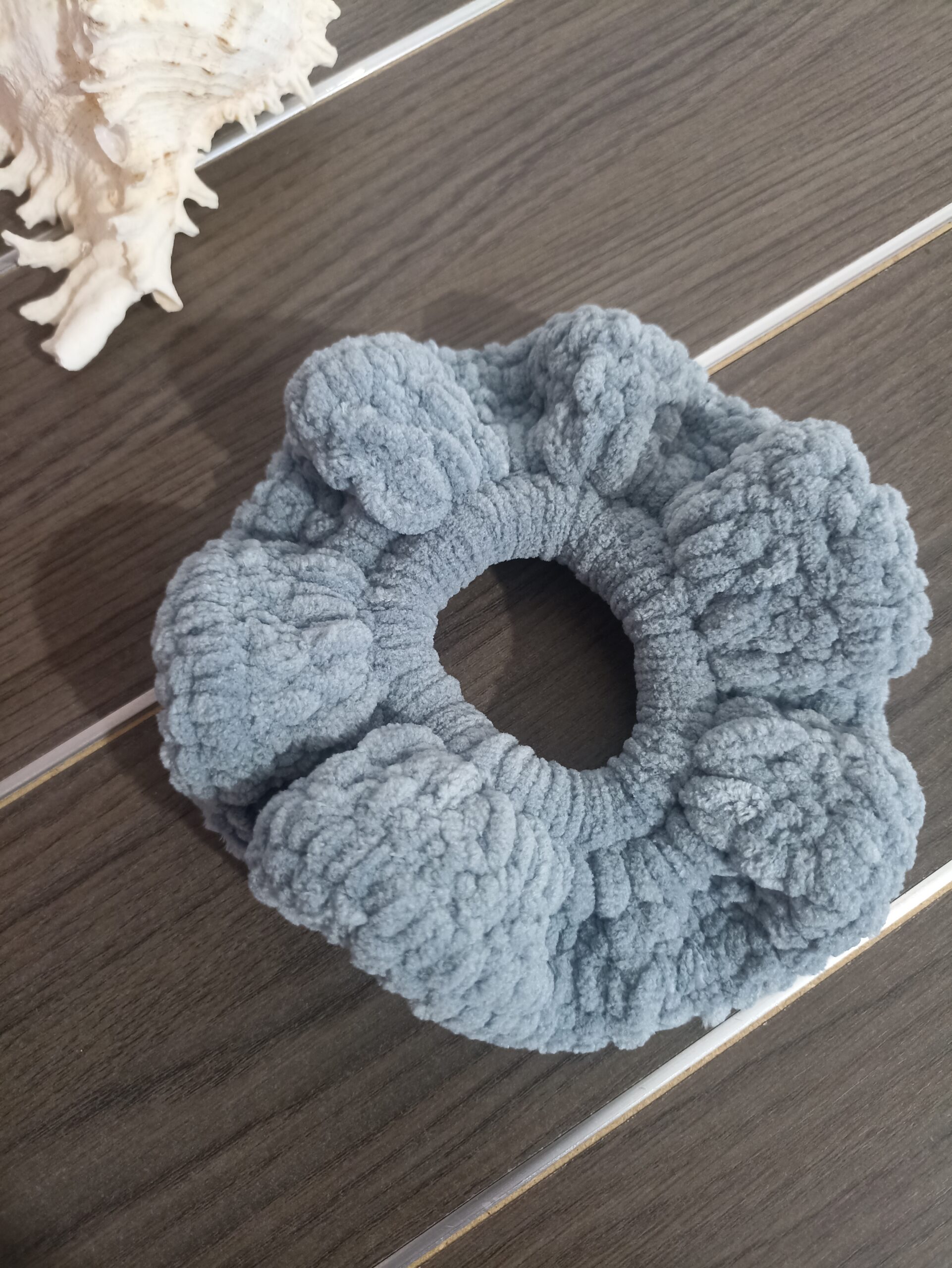 Πλεκτό βελούδινο scrunchie