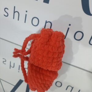 Χειροποίητο Mini Pouch για AirPods σε κοραλλί απόχρωση